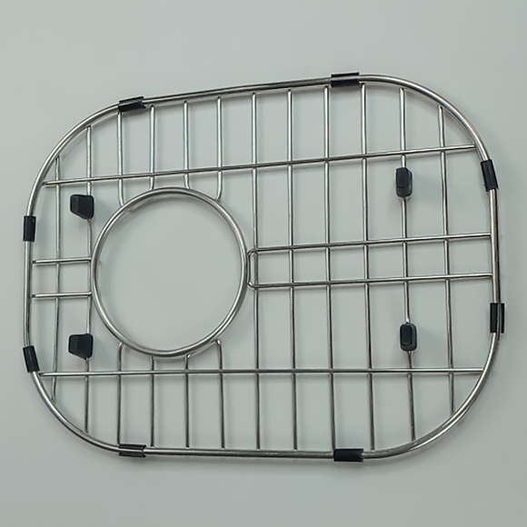 Stainless Steel Heavy Duty Dishwasher Safe Footed Sink Grids/Protectors Set Of 2 - Picture 12 of 13